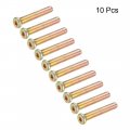 Uxcell M8x50mm Furniture Screw Hex Socket Machine Screws Zinc Plated Fasteners Bolts Full Thread Carbon Steel 10pcs