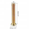 Uxcell M8x50mm Furniture Screw Hex Socket Machine Screws Zinc Plated Fasteners Bolts Full Thread Carbon Steel 10pcs