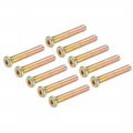 Uxcell M8x50mm Furniture Screw Hex Socket Machine Screws Zinc Plated Fasteners Bolts Full Thread Carbon Steel 10pcs