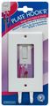 Plate Hookr Single Wall Switch For Keys Dog Leashes Chains 2 Hooks White 
