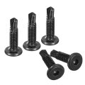 150pcs Hex Socket Self Tapping Screws 4 X 1 410 Stainless Steel Flat Head Sheet Metal Drilling Black 