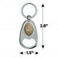 Graphics More Bryant University Bulldogs Logo Keychain Chrome Metal Spinning Oval Bottle Opener