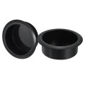 2 Pcs Plastic Drop-in Cup 1 38 X 4 25 Drink Can Holder Poker Table Insert For Sofa Boat Car Marine Black 