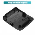 Uxcell Unpainted Front Left Bumper Tow Hook Cover For Toyota Chr 2021-2022 Eye Cap No 52128f4200 52128f4360 Black