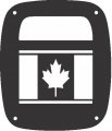 Canadian Flag Tail Lamp Light Covers For Jeep Wrangler Yj And Tj Black Set Of 2 