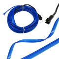 4 Meter 13ft Neon El Wire String Strip Blue Cold Light Glow With Cigarette Lighter For Car Interior Decoration