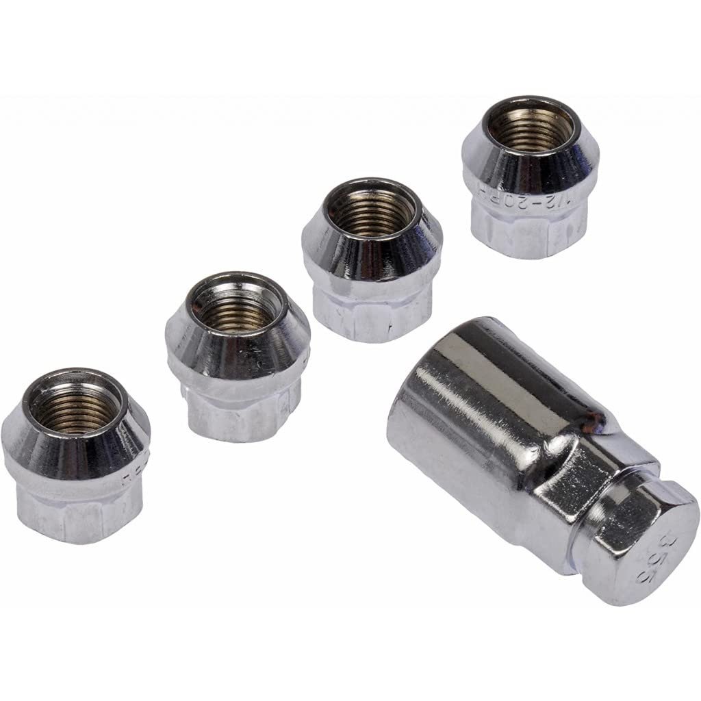 Wheel Lock Set For Gmc Safari 1990 2002 Chrome Alloy Steel Bulge Head External Design 0 91 In Lug Outside Diameter 4 Locks And