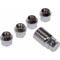Wheel Lock Set For Gmc Safari 1990 2002 Chrome Alloy Steel Bulge Head External Design 0 91 In Lug Outside Diameter 4 Locks And