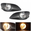 Labwork 1 Pair Fog Lights Lamps Replacement For Toyota Yaris Sedan 2006-2011 Clear Lens With Bulbs Switch Harness Frame Kit