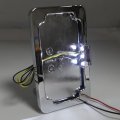 Httmt Mt358-cd-led Chrome Side Mount License Plate Frame Bracket W Led Light Compatible With Kawasaki Ninja Zx Suzuki Gsxr 600