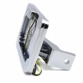 Httmt Mt358-cd-led Chrome Side Mount License Plate Frame Bracket W Led Light Compatible With Kawasaki Ninja Zx Suzuki Gsxr 600