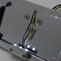 Httmt Mt358-cd-led Chrome Side Mount License Plate Frame Bracket W Led Light Compatible With Kawasaki Ninja Zx Suzuki Gsxr 600