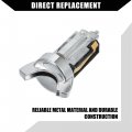 Hihaha Front Car Ignition Switch Cylinder Lock Steering With 2 Keys Ford E150 Econoline 1985-1991 For F150 Durable Metal 1 Set