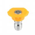 X Autohaux 15 Degrees High Pressure Washer Spray Nozzle Tips Quick Connector Yellow 5 Pcs