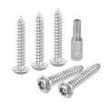 M5 X 30mm Button Head Torx Security Sheet Metal Screws 10pcs 304 Stainless Steel Tamper Resistant Self Tapping Anti-theft Wood