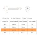 M5 X 30mm Button Head Torx Security Sheet Metal Screws 10pcs 304 Stainless Steel Tamper Resistant Self Tapping Anti-theft Wood