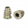 Uxcell M5x14mm Interface Hex Socket Threaded Insert Nuts 50pcs For Wood Furniture
