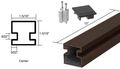 C R Laurence Crl Duranodic Bronze 12 Center Aluminum Counter Post 