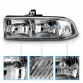 Amerilite Crystal Headlights Chrome For Chevy S10 Blazer- Passenger And Driver Side