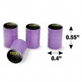 Peeps Black And Yellow Tire Rim Wheel Aluminum Valve Stem Caps