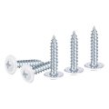 50pcs 8x3 4 Phillips Head Self Tapping Screws Carbon Steel Flat High Strength Quick Wood Screw For Metal Plastic White 