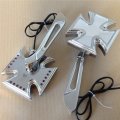 Httmt Mt252-009 Ttt003- Chrome Custom Led Turn Siganl Integrated Mirror Fit Compatible With H-d Electra Sportster
