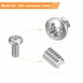 Uxcell 2-56x3 16 Pan Head Machine Screws 304 Stainless Steel 18-8 Screw Phillips Drive Fully Threaded Bright Finish Pack Of 100