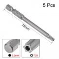 Uxcell 5 Pcs T25 Magnetic Torx Screwdriver Bits 1 4 Inch Hex Shank 3-inch Length S2 Security Tamper Proof Screw Driver Kit