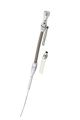 9705g Engine Oil Dipstick And Tube Braided Stainless Steel For 1980 Up Sbc Polished Aluminum 