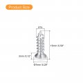 Uxcell St4x15mm White Screws Self Tapping 25pcs Flat Head Phillips Wood For Woodworking