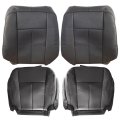 Secos Driver Passenger Perforated Leather Bottom Back Seat Cover Charcoal Black For Ford Expedition 2007 2008 2009 2010 2011 