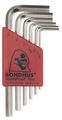 Bondhus 16246 Set Of 6 Hex L-wrenches With Briteguard Finish Short Length Sizes 1 5-5mm 