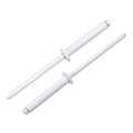 50pcs 1 8 X3 4 Aluminum Blind Rivets Grip And Steel Mandrel Dome Head Long Split For Metal Furniture Automotive White 