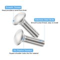 1 2-13x1-3 4 In Carriage Bolt 6pcs Round Head Square Neck Screws 304 Stainless Steel Fully Threaded Silver