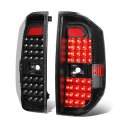 Auto Dynasty Compatible With Tundra Black Housing Clear Lens Full Led Tail Light Brake Reverse Lamp Left Right