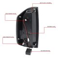 Auto Dynasty Compatible With Tundra Black Housing Clear Lens Full Led Tail Light Brake Reverse Lamp Left Right