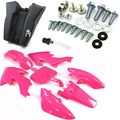 Tc-motor Pink Plastic Fender Fairing Kit Complete Mounting Screws Bolts Kits Gas Tank Vent Valve Breather For Honda Dirt Xr50 