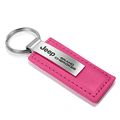 Jeep Grand Cherokee Pink Leather Key Chain