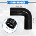 Vekauto 90 Degree Elbow Coupler Silicone Hose 38mm 1 5 Id 102mm Length Intercooler Tube Universal For Car Engine Durable Black