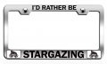 Ia D Rather Be Stargazing Geek Ch Steel Auto Suv License Plate Frame Tag Holder 