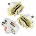 Caltric Front And Rear Brake Caliper With Pads Compatible Polaris Scrambler 500 2x4 4x4 2001 2002