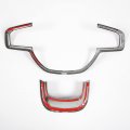 Rt-tcz Steering Wheel Trim Cover Frame Interior Decoration Accessories For 2018 2019 2020 2021 2022 Dodge Ram Carbon Fiber 