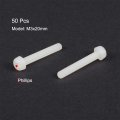 M3x20mm Threaded Nylon Phillips Cross Pan Head Machine Screws Bolts White 50pcs