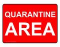 Compliancesigns Plastic Quarantine Sign 14 X 10 In With English Text Red 