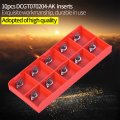 Cnc Carbide Inserts Blade Lathe Turning Tool Dcgt070204-ak 10pcs Set With Box