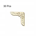 Uxcell Metal Book Corner Protectors Edge Cover Guard 15 X 2mm Gold Tone 30pcs