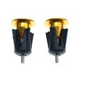 Bar End Plugs Wake Handlebar Caps Bike For Most Bicycle Mountain Road Mtb Bmx 2 Counts Rubber Sponge Aluminum Gold