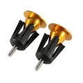 Bar End Plugs Wake Handlebar Caps Bike For Most Bicycle Mountain Road Mtb Bmx 2 Counts Rubber Sponge Aluminum Gold 