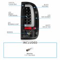 Amerilite For 1995-2000 Toyota Tacoma C-type Led Tube Black Replacement Tail Light Driver And Passenger Side