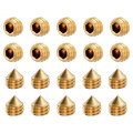 30pcs Set Screws M3x3mm Brass Cone Point Hex Socket Grub For Machinery Home Repairs And Fixtures Gold Tone 